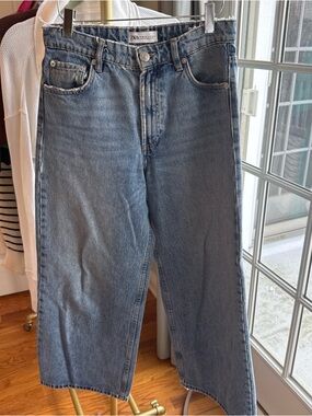 Zara Medium Semi Wide Leg Jeans - Light Blue